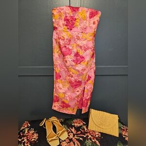 BRAILEY MIDI STRAPLESS DRESS